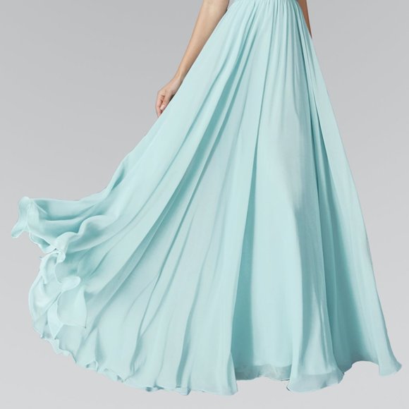 NEW MINT EVENING LONG MAXI - Strapless Sweetheart A-Line Prom Dress Gl2069 - Picture 6 of 7